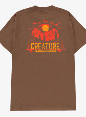 【代购】市井店 Creature 美版潮牌嘻哈街舞滑板Camp印花T恤