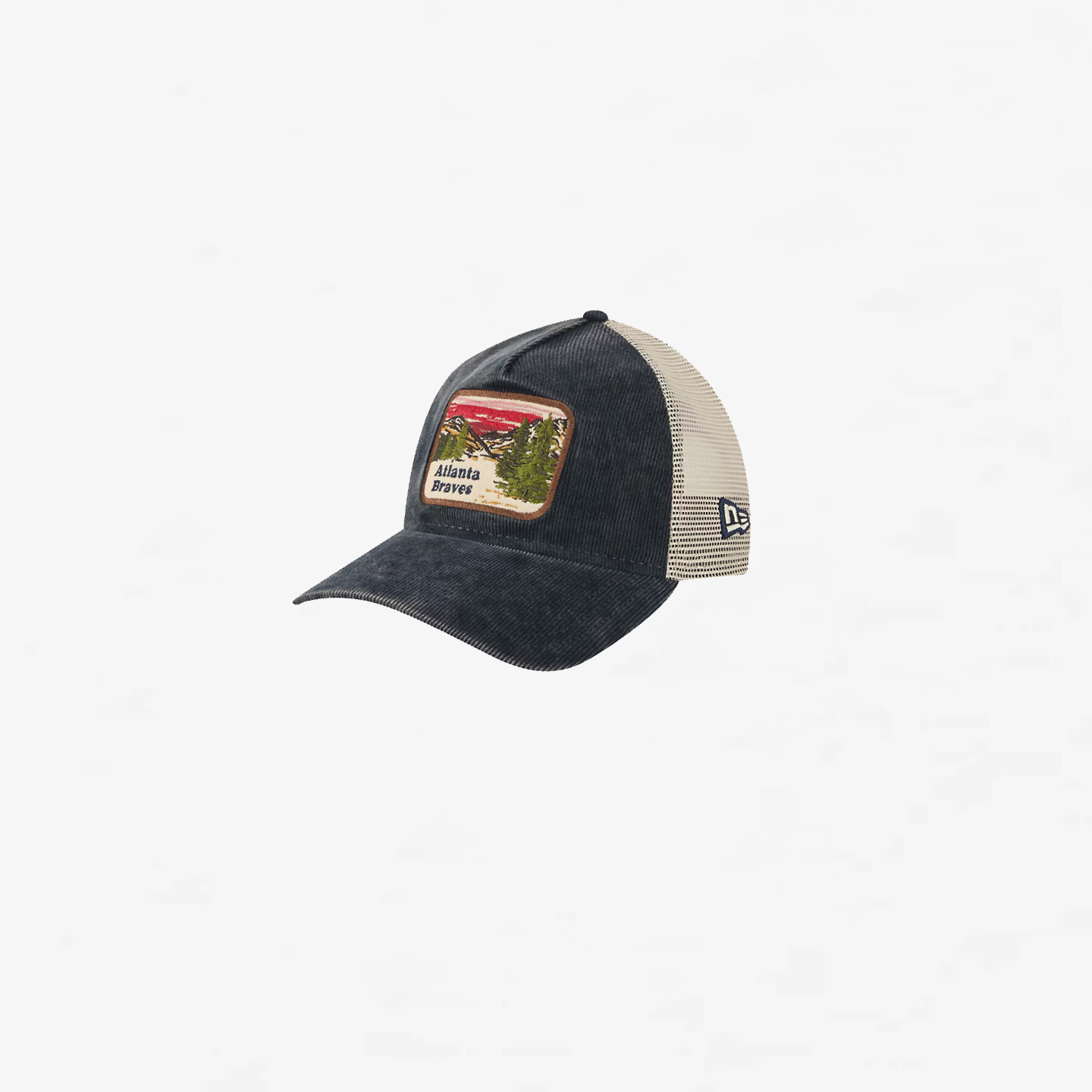【代购】市井店 MLB x NE 美版潮牌勇士队Retro条绒网帽棒球帽