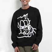 代购 市井店 Obey 美版 潮牌嘻哈街舞滑板Kinney印花毛衣