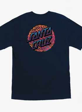 【M现货】市井店 Santa Cruz 美潮街舞滑板街头模糊圆标蓝色T恤