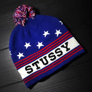 【现货】市井店 Stussy 美版潮牌嘻哈街舞滑板Star毛线帽