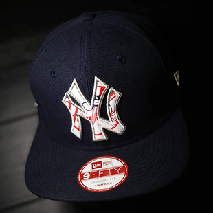 潮牌NY洋基队AG13平檐皮带扣棒球帽 市井店 MLB 现货 美版