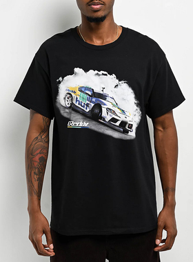 【代购】市井店 HUF x GReddy 美版潮牌嘻哈滑板PerformanceT恤