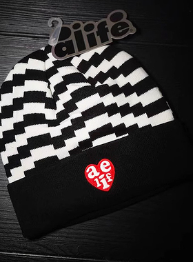 【现货】市井店 Alife 美版潮牌嘻哈街舞滑板街头Heart冷帽毛线帽