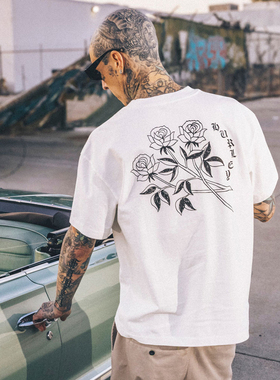 【代购】市井店 Hurley x Travis Barker美版潮牌嘻哈滑板RoseT恤