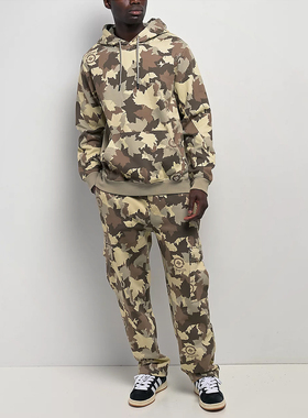 【代购】市井店 LRG 美版潮牌嘻哈街舞滑板Think迷彩连帽卫衣