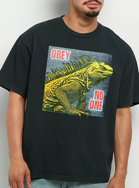 【代购】市井店 Obey 美版潮牌嘻哈街舞滑板No One ReptileT恤