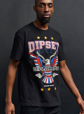 【代购】市井店 Reason x DIPSET 美版潮牌嘻哈街舞滑板EagleT恤