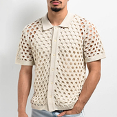 代购 市井店 Monet 美版 潮牌嘻哈街舞滑板ReedCrochet编织衬衫