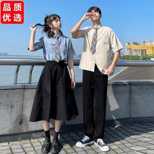 韩版ins原创jk衬衣毕业班服套装春秋季初高中学生学院风校服情侣