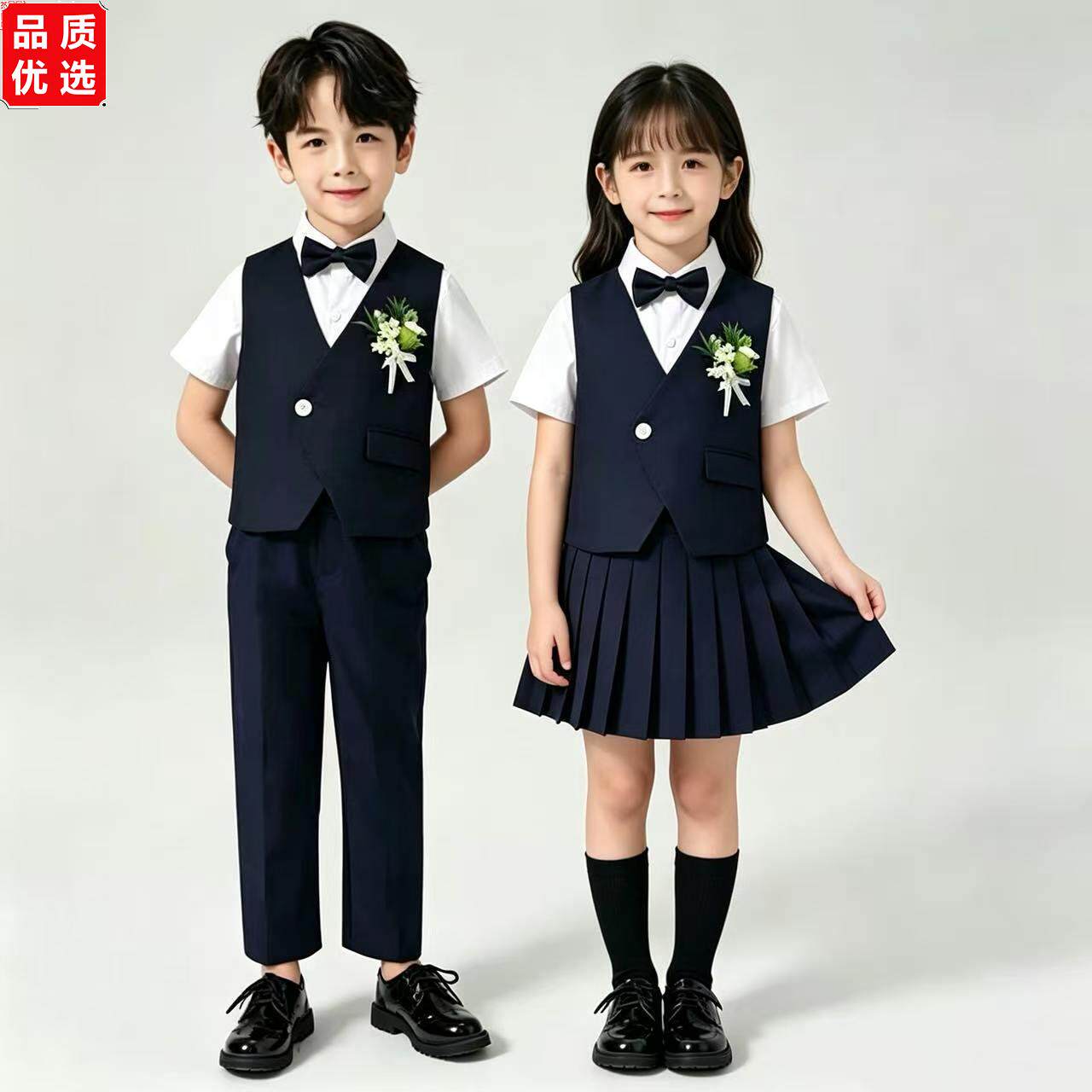 国庆节儿童合唱演出服爱图片