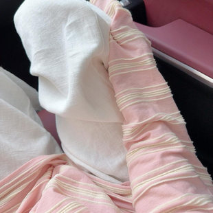 宽松慵懒风别致chic上衣ins 新款 松弛感撞色条纹长袖 T恤女2025春季