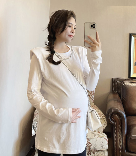 peipei2021新款孕妇装长袖t恤