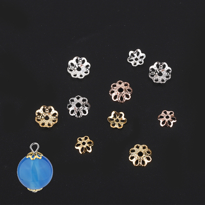 s925纯银花托DIY配件零件