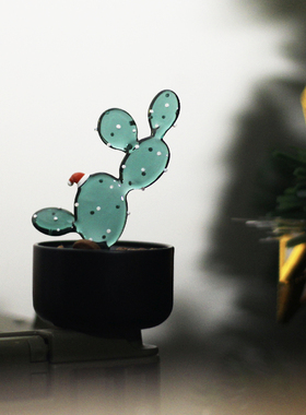 原创 [小红帽] 咖啡仙人掌 桌面淡香车饰品摆件Original Design