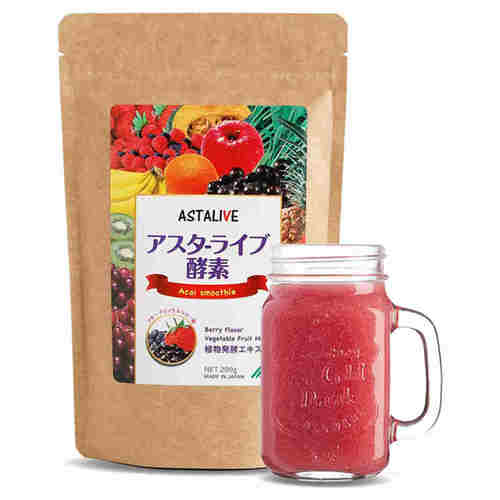 日本ASTALIVE阿斯维他柠檬 巴西莓 果蔬酵素粉粉水果孝素饱腹