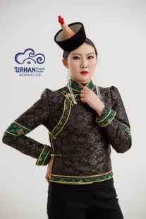 SUUNAI.WRH女装蒙古短上衣通勤立领民族元素复古上衣百搭开衫法式