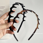 正反两用发箍 韩国波浪带齿高颅顶头箍刘海蓬松高级感洗脸发卡子