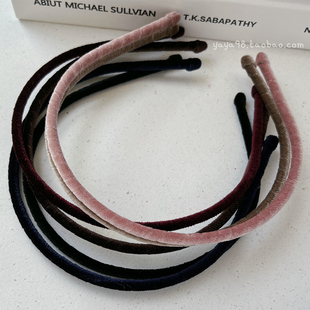 压发箍 韩国秋冬简约细款 舒适不夹头发卡 小丝绒窄发箍 柔软细腻