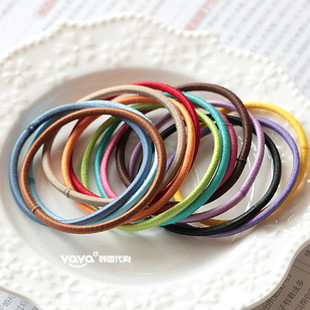 韩国头饰发饰 KNK细发圈黑色橡皮筋日韩简约百搭基础打底头绳发绳