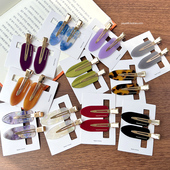 韩国France无痕定妆碎发夹小号 简约刘海夹法式 百搭侧边夹滑板夹