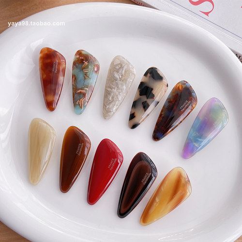 FRANCE法式高级感刘海边夹鸭嘴夹