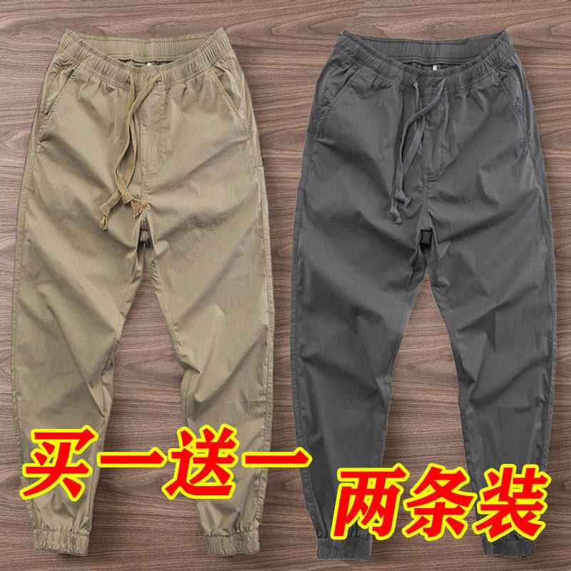 日系男士工装裤夏季休闲裤纯棉干活穿的裤子男劳保工地耐磨工作裤