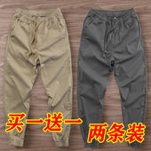 夏季 裤 休闲裤 纯棉干活穿 日系男士 子男劳保工地耐磨工作裤 工装