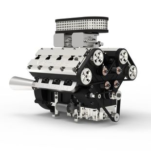 光夙V8-GS2发动机燃油可发动模型八缸四冲程微型引擎纯汽油机内燃