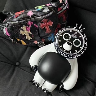 Fools Paradise愚者乐园熊猫钟表本物对决公仔摆件卡通可爱情侣