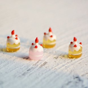 手作琉璃玻璃工艺品摆件云朵蛋糕雪山灯塔气球爱心创意装饰DIY