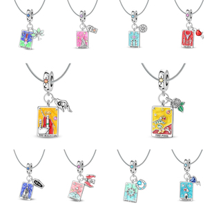 塔罗牌周边不锈钢项链正位愚者命运之轮节制高级感小众吊坠礼物