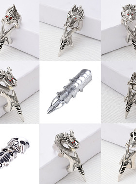 速卖通亚马逊霸气龙头戒指男