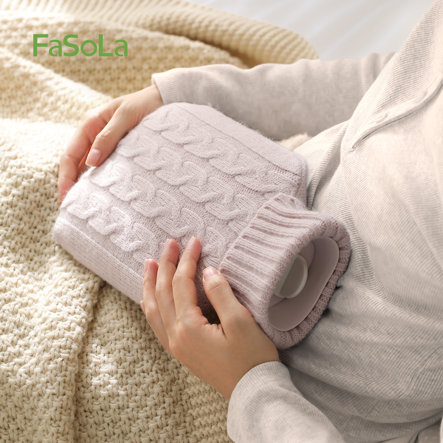 FaSoLa热水袋注水敷肚子加厚硅胶