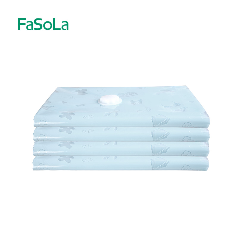 FaSoLa印花压缩袋加厚真空压缩袋 棉被子特大真空收纳袋 蓝色
