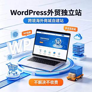 WordPress外贸独立站搭建 WP跨境自建站海外商城网站搭建调试优化
