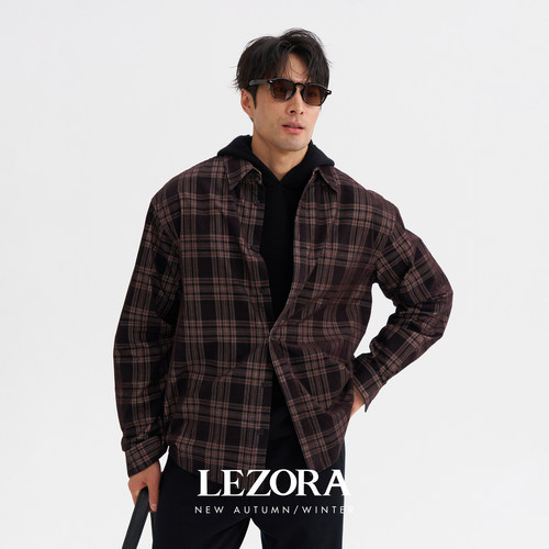 LEZORA纹灯芯绒秋冬长袖衬衫