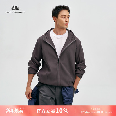GRAYSUMMIT速干华夫格帽领卫衣