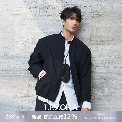 LEZORA轻量皱感立领底特律夹克