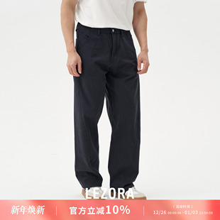 vintage 男士 blue繁复染色做旧 弯刀裤 重磅棉质宽松工装 LEZORA
