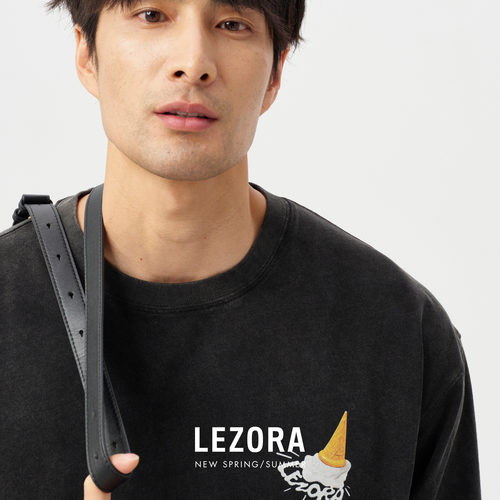 LEZORA澳棉冰淇淋廓形水洗T恤