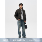 13.5oz斜纹全棉丹宁大直筒牛仔裤 LEZORA vintage水洗破坏 男D91