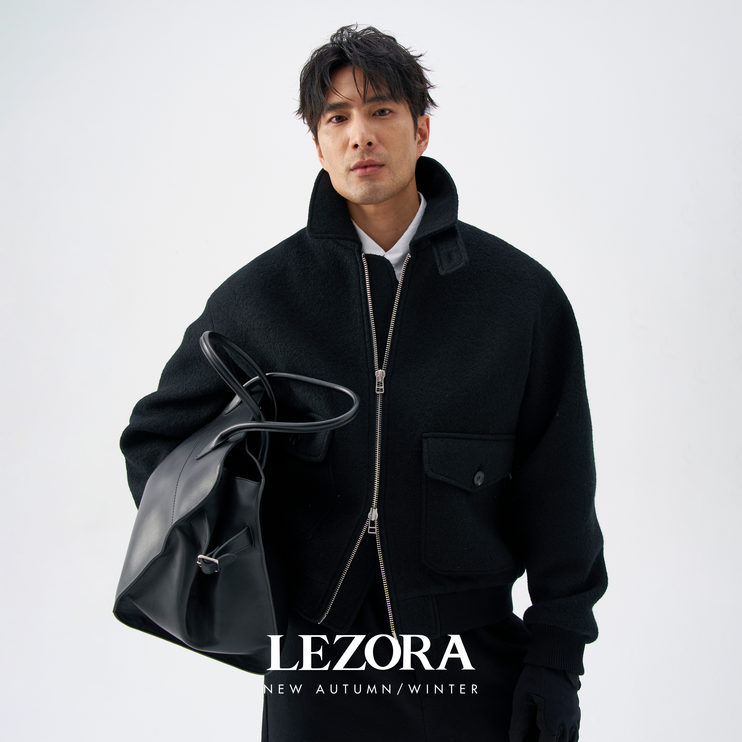 LEZORA厚款圈圈羊毛蓬松秋冬夹克