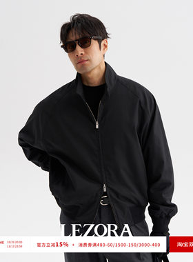 LEZORA羊绒棉插肩袖哈林顿夹克