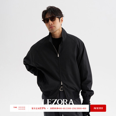 LEZORA羊绒棉插肩袖哈林顿夹克