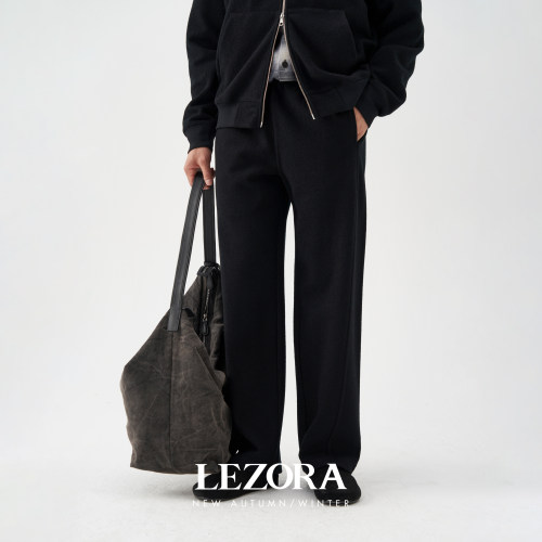 LEZORA蓬松锁温秋冬弯刀羊毛裤