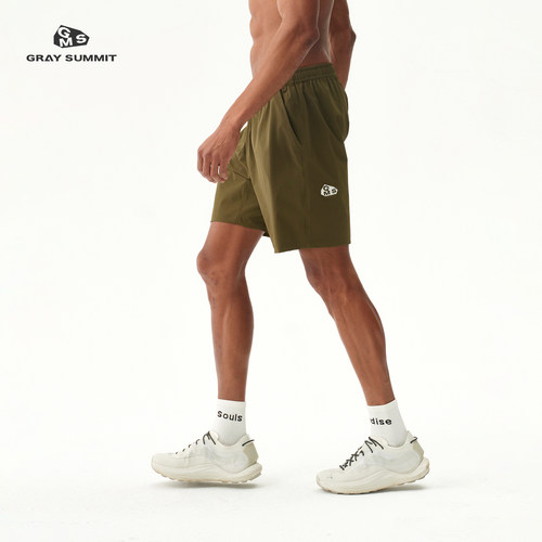 GRAYSUMMIT暗格纹四面弹短裤