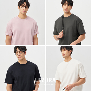 LEZORA静奢天然羊毛三醋酸 T恤男女 干爽抑菌速干夏圆领白色短袖