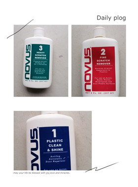 NOVUS Plastic Polish Cleaning Set 塑料划痕清洁抛光打蜡去除剂