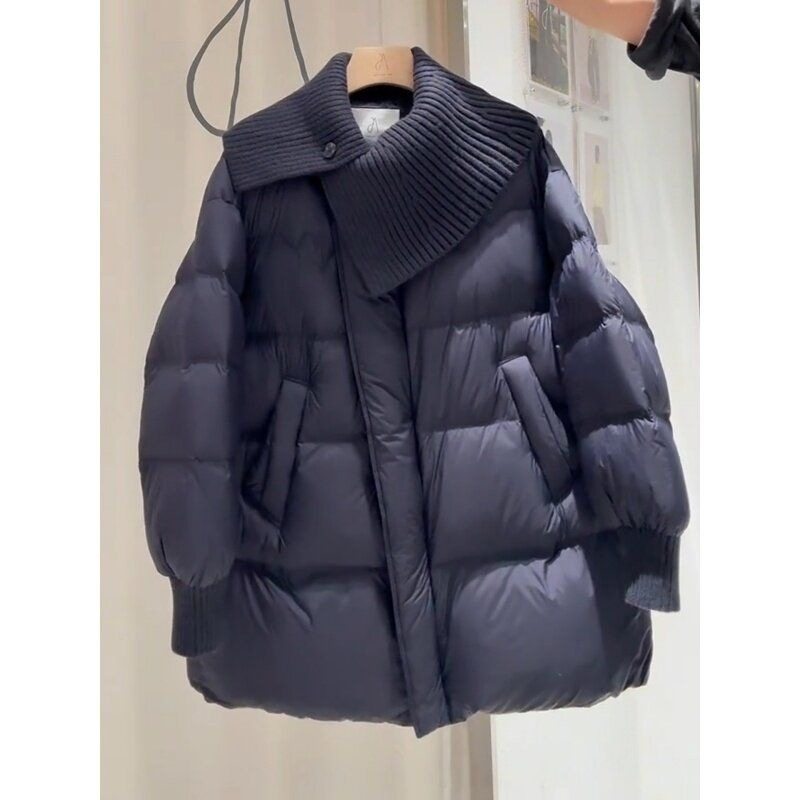 黑色针织披肩泡芙面包棉服女2026冬季新款韩系通勤风保暖棉衣外套,女装/女士精品,棉衣/棉服,淘宝优惠券,粉丝福利购,淘宝优惠卷